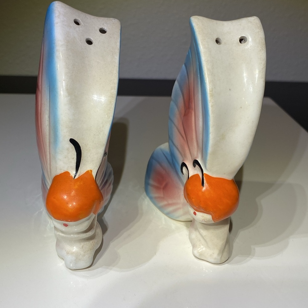 Vintage Japan Pixie Fairy Butterfly Salt & Pepper Shakers - Picture 5 of 10